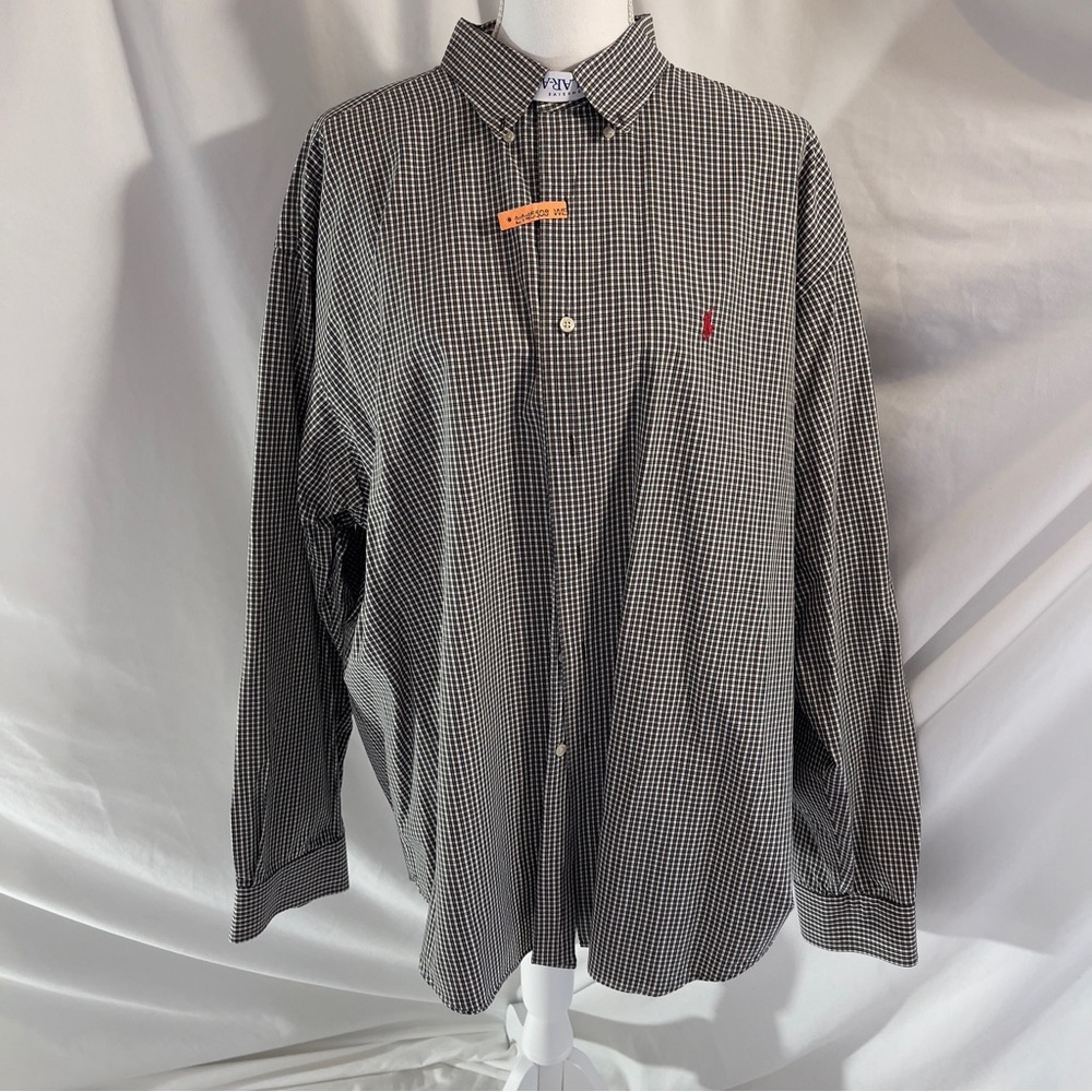 Ralph Lauren Marlowe Plaid Button Down:Red Pony Logo/XXL/100%Cotton